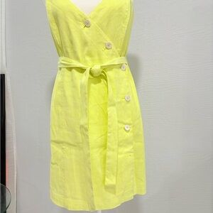 Banana Republic Neon Yellow Mini Dress